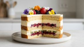 طرز تهیه کیک تولد با فیلینگ خاص: آموزش ۳ نوع کرم پنیری و میوه‌ای حرفه‌ای