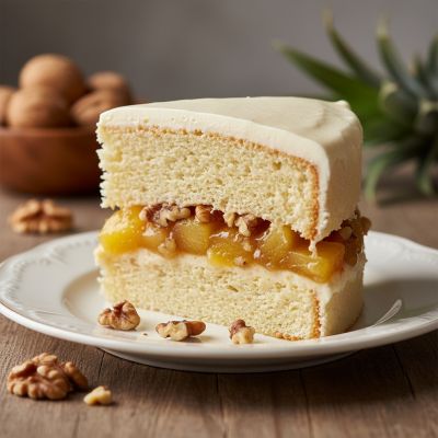 فیلینگ آناناس و گردو به سبک قنادی