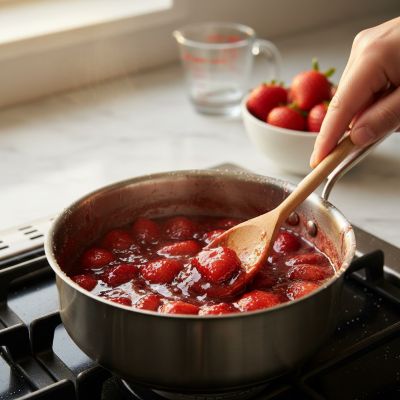 طرز تهیه فیلینگ توت فرنگی برای کیک اسفنجی