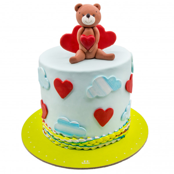 کیک خرس قلبی 