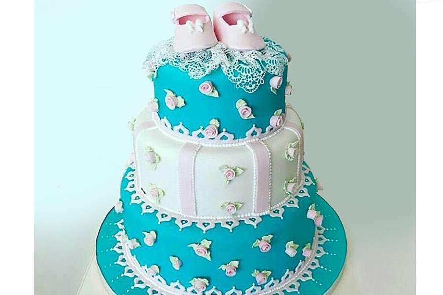 کیک تولد دخترانه نوزاد 9