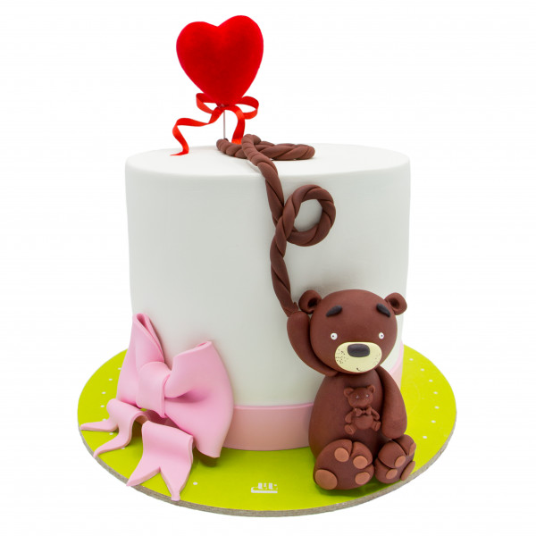 کیک تولد خرس عاشق