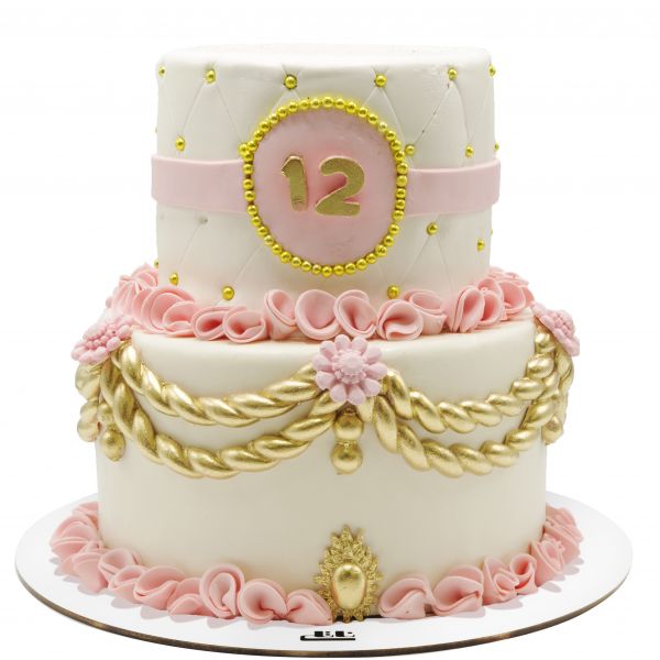 کیک تولد دخترانه زرین