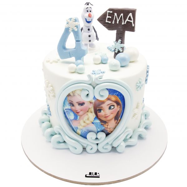 کیک تولد دخترانه السا و آنا