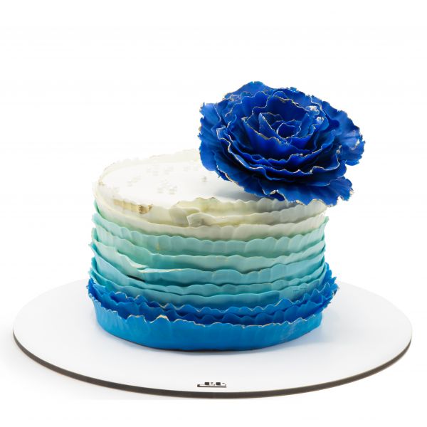 کیک تولد دراپه آبی