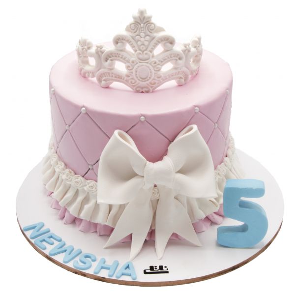 کیک تولد دخترانه تاج سیلور