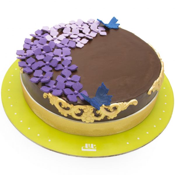 کیک تولد دخترانه شکلاتی اطلس