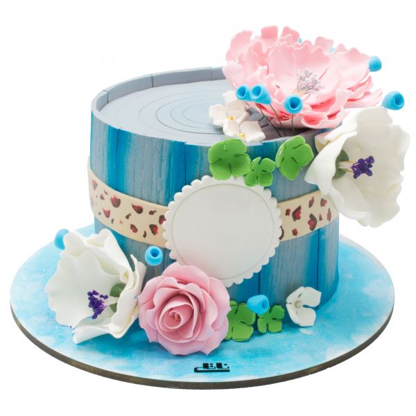 کیک تولد گل های شاداب