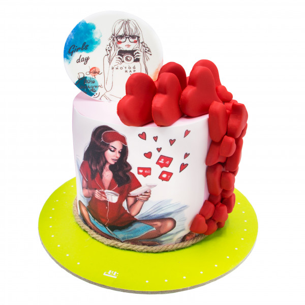 کیک عشق دخترانه