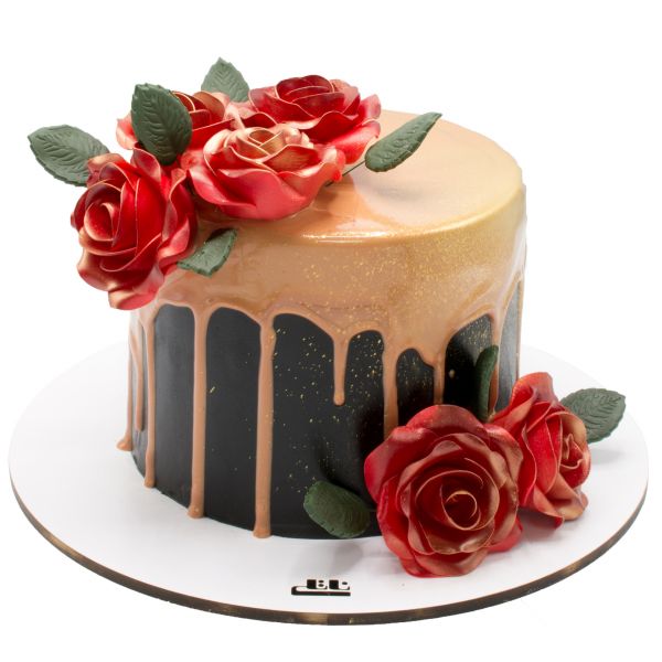 کیک گل های عشق