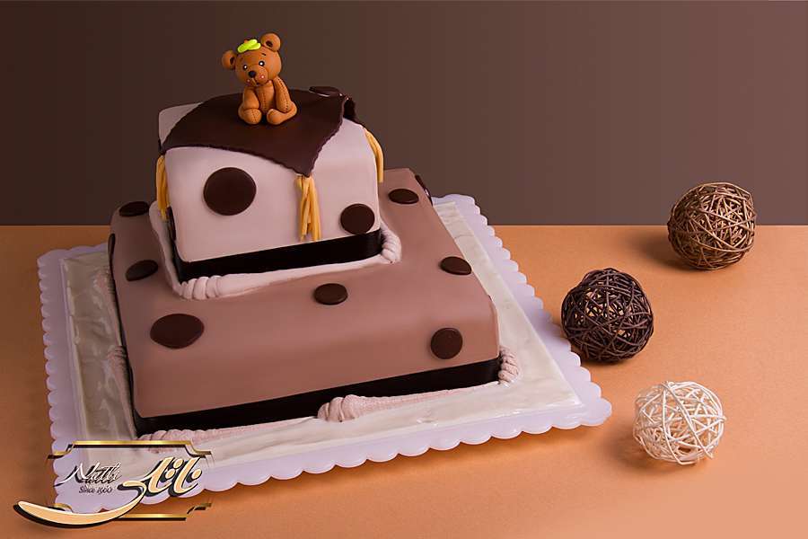 کیک تولد شکلاتی خرسی