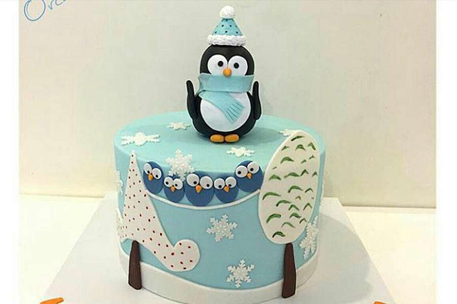 کیک تولد پنگوئن ماداگاسکار