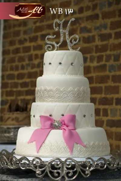 کیک عروسی پاپیون صورتی 2