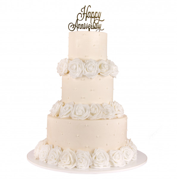 کیک عروسی سپید گل 7