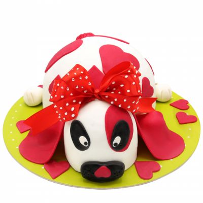 کیک تولد فوندانت سگ 