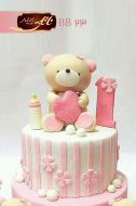 کیک تولد دخترانه خرس شیرخوار