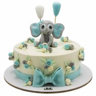 کیک تولد پسرانه فیل بامزه