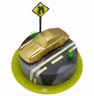 کیک تولد ماشین طلایی