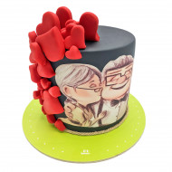 کیک بوسه عشق
