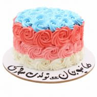 کیک تولد خامه ای رز وانیل 3