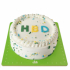 کیک اکونومی ساده با نوشته ‎HBD‎ قالب 20